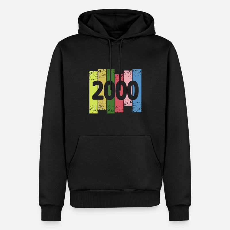 2000 - Sweat à capuche Premium bio Homme - noir