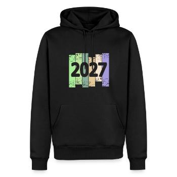 2027 - Sweat à capuche Premium bio Homme - noir - Devant - Nico (187cm)