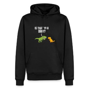 Dino Nuggets Dinosaurier Chicken Nuggets - Männer Premium Bio Hoodie - Schwarz - Vorne - Nico (187cm)