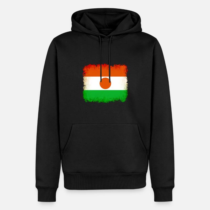 Niger Niger - Sweat à capuche Premium bio Homme - noir