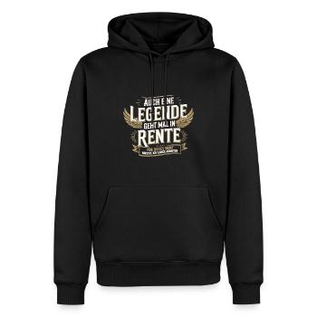 Même une légende prend sa retraite - Sweat à capuche Premium bio Homme - noir - Devant - Nico (187cm)
