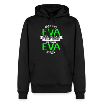 EVA die Echte - Männer Premium Bio Hoodie - Schwarz - Vorne - Nico (187cm)