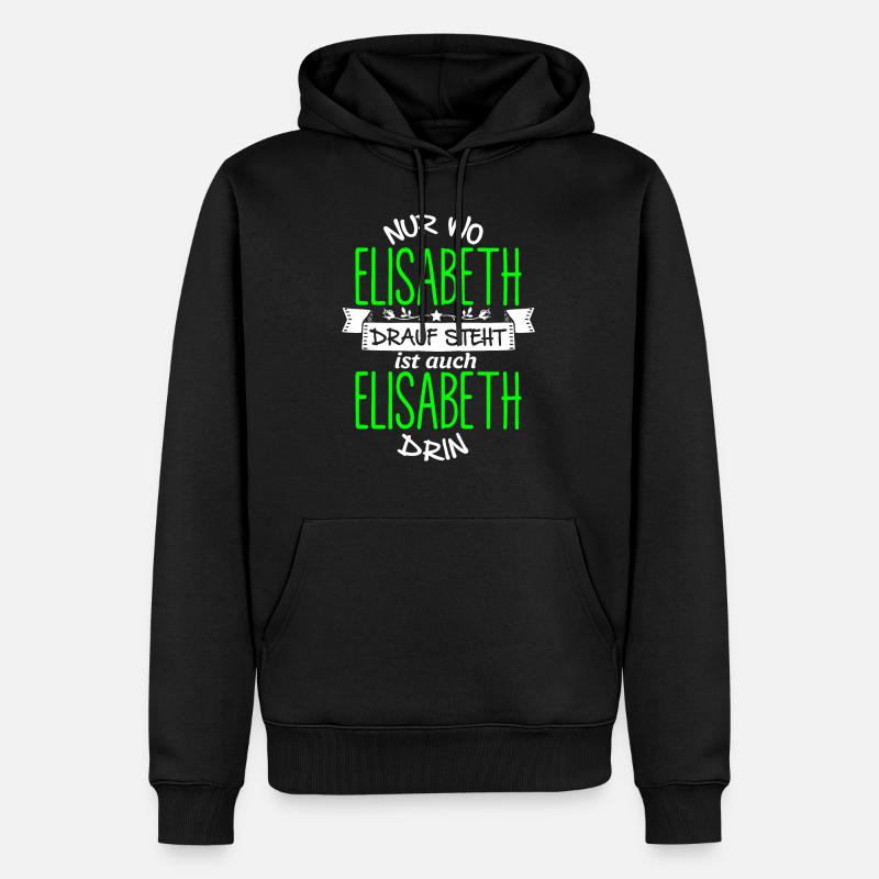 ELISABETH die Echte - Männer Premium Bio Hoodie - Schwarz
