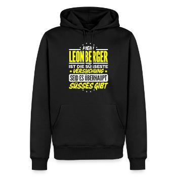LEONBERGER - gibt - Männer Premium Bio Hoodie - Schwarz - Vorne - Nico (187cm)