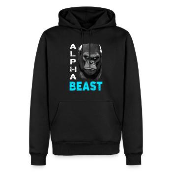 Alpha Animal Powerful Gorilla - Anime Shirt - Männer Premium Bio Hoodie - Schwarz - Vorne - Nico (187cm)