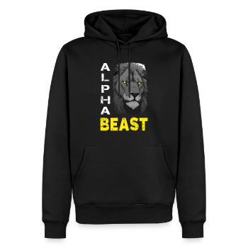 Alpha Animal Majestic Lion - Chemise Anime - Sweat à capuche Premium bio Homme - noir - Devant - Nico (187cm)