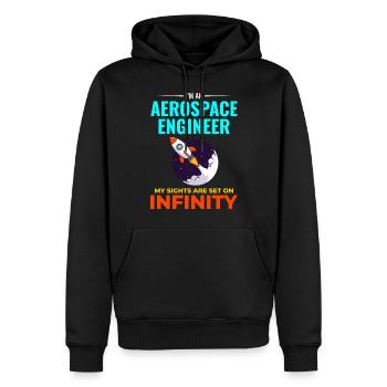 Luft- und Raumfahrtingenieur Raumfahrtraketenwissenschaftler - Männer Premium Bio Hoodie - Schwarz - Vorne - Nico (187cm)