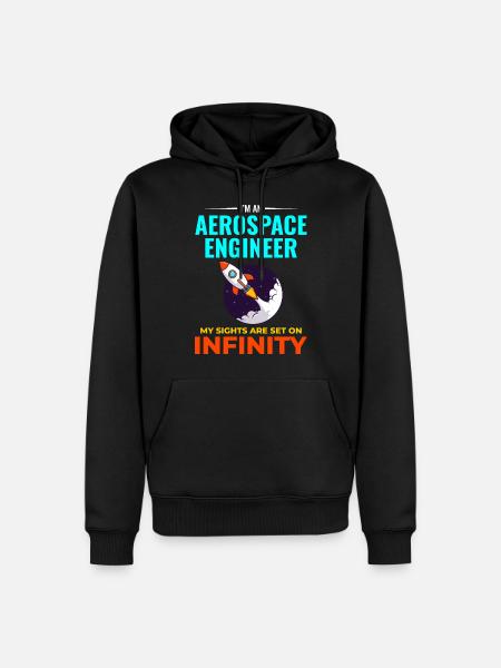 Aerospace Engineer Astronautical Rocket Scientist - Men’s Premium Organic Hoodie - black