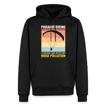 Paramotor Pilot Paramotoring Powered Paraglider - Men’s Premium Organic Hoodie - black - Front - Nico (187cm)