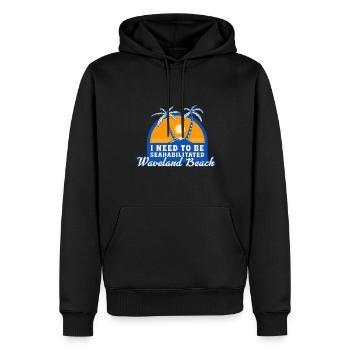 I Need To Be Seahabilitated Waveland Beach Summer - Männer Premium Bio Hoodie - Schwarz - Vorne - Nico (187cm)