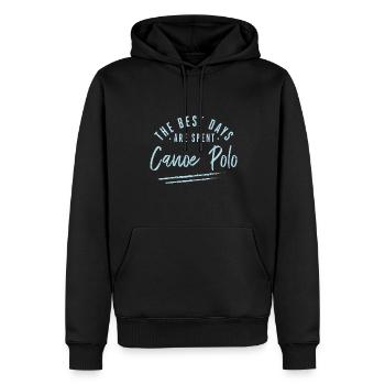 On passe les meilleurs jours Canoe Polo Sayings Kayak - Sweat à capuche Premium bio Homme - noir - Devant - Nico (187cm)