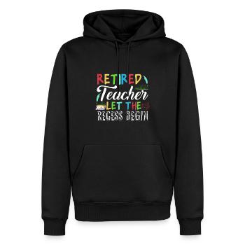 Lehrer im Ruhestand, Lehrer in Rente - Männer Premium Bio Hoodie - Schwarz - Vorne - Nico (187cm)