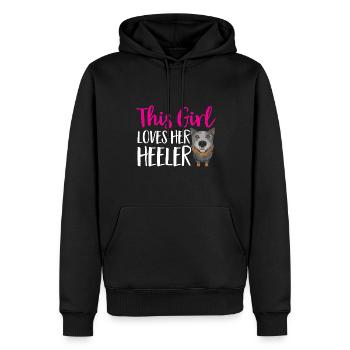 Australian Cattle Dog Red Blue Heeler - Männer Premium Bio Hoodie - Schwarz - Vorne - Nico (187cm)