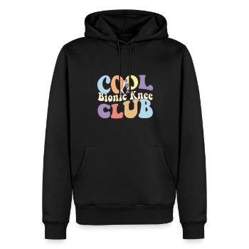Cool Bionic Knee Club Chirurgie de remplacement du genou - Sweat à capuche Premium bio Homme - noir - Devant - Nico (187cm)