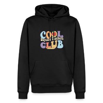 Cool Daycare Teachers Club Travailleur en garderie - Sweat à capuche Premium bio Homme - noir - Devant - Nico (187cm)