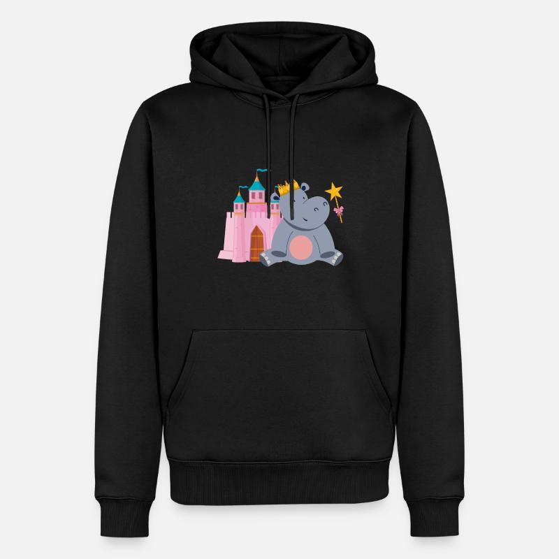 Flusspferd Nilpferd - Männer Premium Bio Hoodie - Schwarz