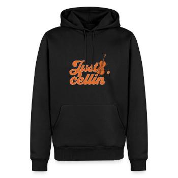 Cello Player Cellist Musician Cello - Men’s Premium Organic Hoodie - black - Front - Nico (187cm)