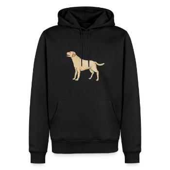 Labrador Retriever jaune - Sweat à capuche Premium bio Homme - noir - Devant - Nico (187cm)