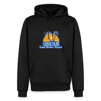 I Need To Be Seahabilitated Sand Harbor Beach - Männer Premium Bio Hoodie - Schwarz - Vorne - Nico (187cm)