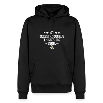 Sheepadoodle Doodle Dog - Sweat à capuche Premium bio Homme - noir - Devant - Nico (187cm)