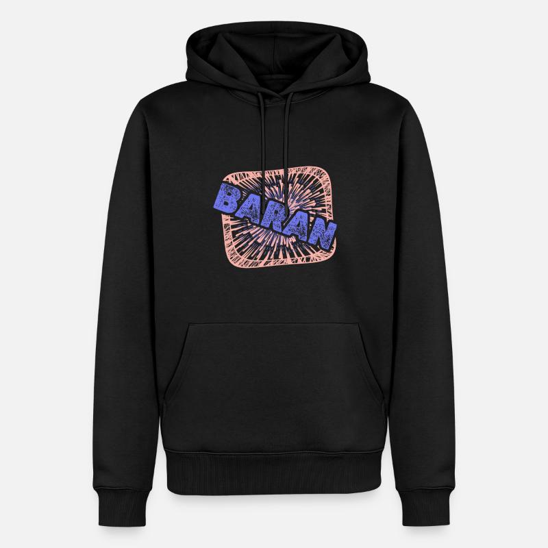 Cadeau pour Baran - Sweat à capuche Premium bio Homme - noir