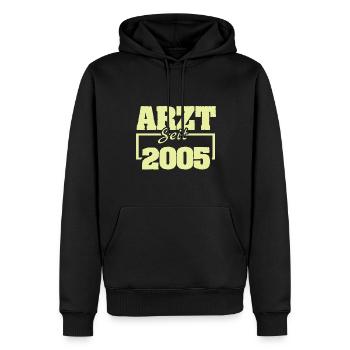 2005 - Männer Premium Bio Hoodie - Schwarz - Vorne - Nico (187cm)