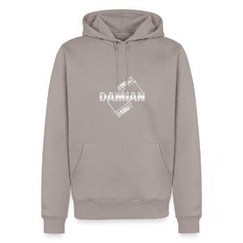Sugardaddy Damian - Männer Premium Bio Hoodie - Taupe - Vorne - Nico (187cm)