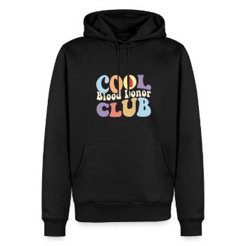 Cool Blood Donor Club Save Lives Blood Donation - Sweat à capuche Premium bio Homme - noir - Devant - Nico (187cm)