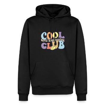 Cool Civil Engineering Club Engineer Builder - Männer Premium Bio Hoodie - Schwarz - Vorne - Nico (187cm)