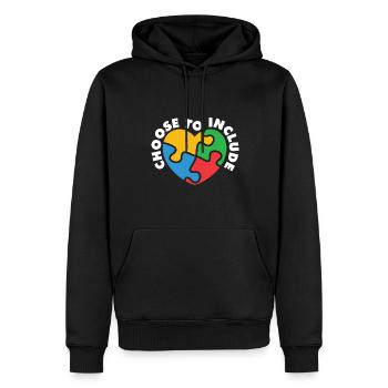 Choisissez d’inclure un enseignant spécialisé - Sweat à capuche Premium bio Homme - noir - Devant - Nico (187cm)