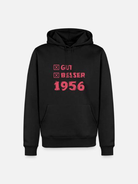Jahr 1956 - Männer Premium Bio Hoodie - Schwarz