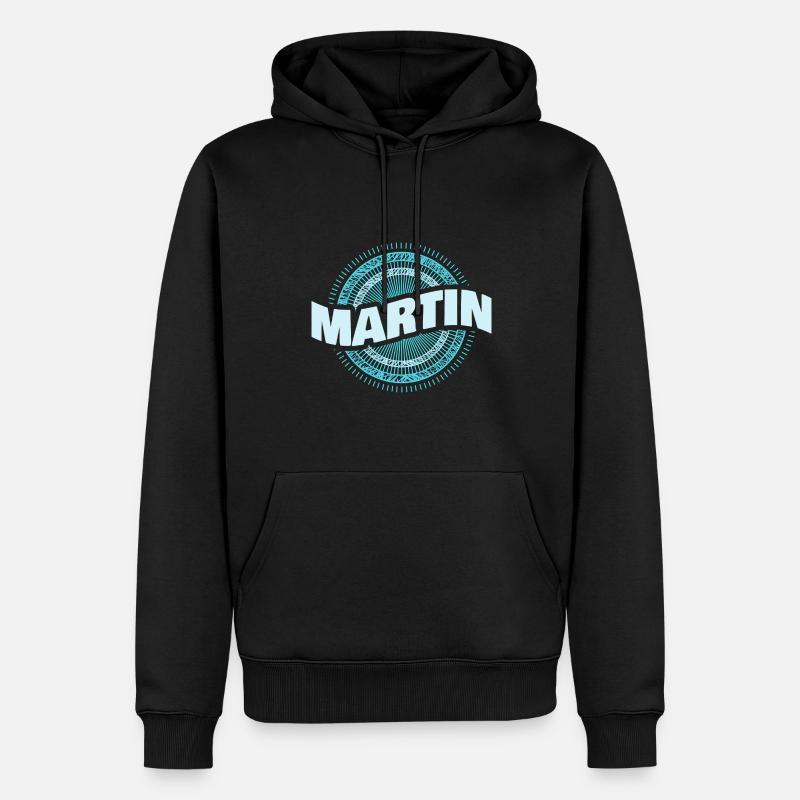 Geschenkidee Martin - Männer Premium Bio Hoodie - Schwarz
