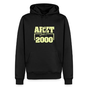 Hausarzt 2000 - Männer Premium Bio Hoodie - Schwarz - Vorne - Nico (187cm)