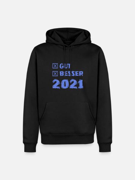 Besser 2021 - Männer Premium Bio Hoodie - Schwarz