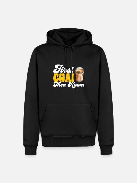 Chai Tea Masala Chai - Men’s Premium Organic Hoodie - black