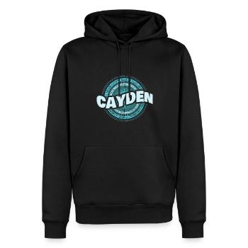 Cayden comme idée cadeau - Sweat à capuche Premium bio Homme - noir - Devant - Nico (187cm)
