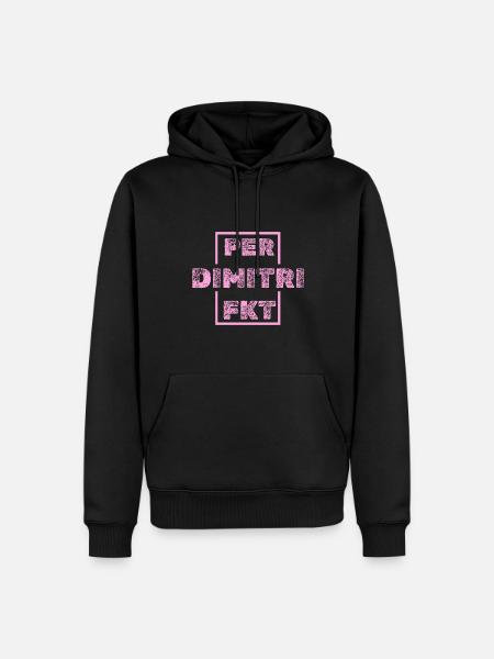 Dimitri - Männer Premium Bio Hoodie - Schwarz