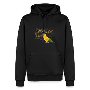 Perruche Perroquet Perruche Oiseau - Sweat à capuche Premium bio Homme - noir - Devant - Nico (187cm)