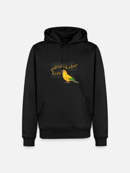 Perruche Perroquet Perruche Oiseau - Sweat à capuche Premium bio Homme - noir