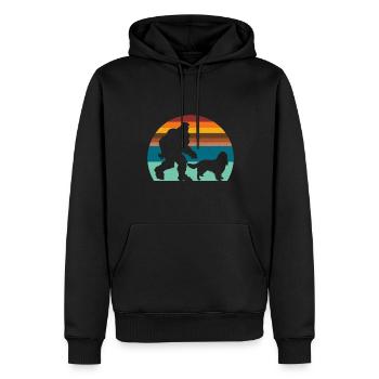 English Springer Spaniel Hund - Männer Premium Bio Hoodie - Schwarz - Vorne - Nico (187cm)