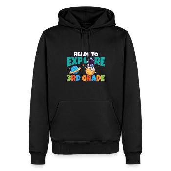 First Day Of Day School Ready to Explore 3rd - Männer Premium Bio Hoodie - Schwarz - Vorne - Nico (187cm)