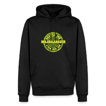 Cadeau pour sculpteur sur bois - Sweat à capuche Premium bio Homme - noir - Devant - Nico (187cm)