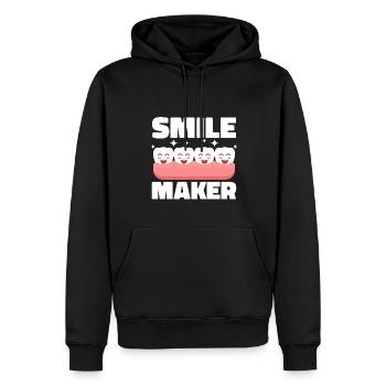 Smile Maker Zahnarzt Zahnarzthelferin Hygienikerin - Männer Premium Bio Hoodie - Schwarz - Vorne - Nico (187cm)