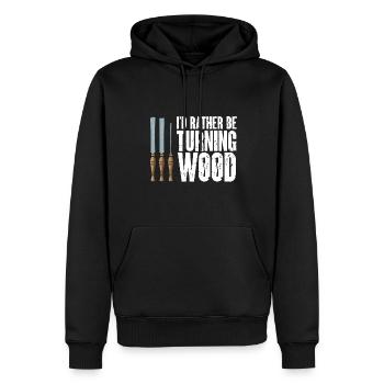Woodturning Woodturning Wood Lathe Lathe - Men’s Premium Organic Hoodie - black - Front - Nico (187cm)