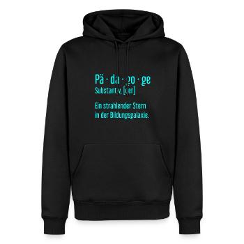 Pädagoge Pädagogen Schule Lehrer Unterricht - Männer Premium Bio Hoodie - Schwarz - Vorne - Nico (187cm)