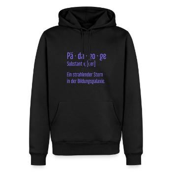 Pädagoge Pädagogen Schule Lehrer Unterricht - Männer Premium Bio Hoodie - Schwarz - Vorne - Nico (187cm)