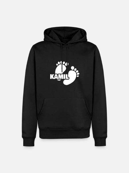 Geburt Kamil - Männer Premium Bio Hoodie - Schwarz
