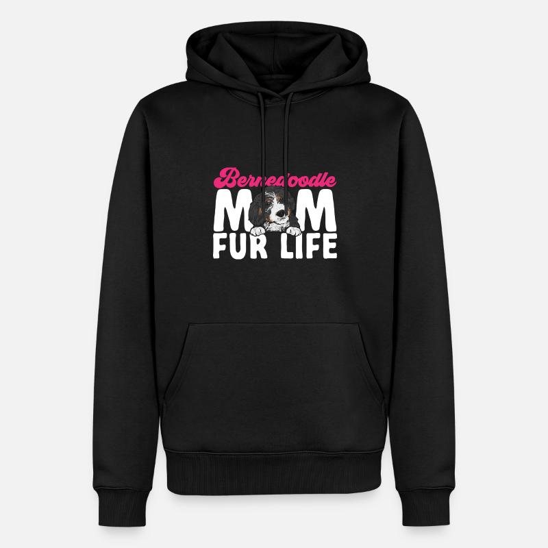Chien Bernedoodle - Sweat à capuche Premium bio Homme - noir