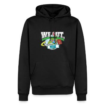 Nous voyageons aux Fidji en famille - Sweat à capuche Premium bio Homme - noir - Devant - Nico (187cm)