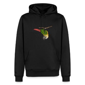 Molina Perruche Perroquet Oiseau Perruche Soleil - Sweat à capuche Premium bio Homme - noir - Devant - Nico (187cm)